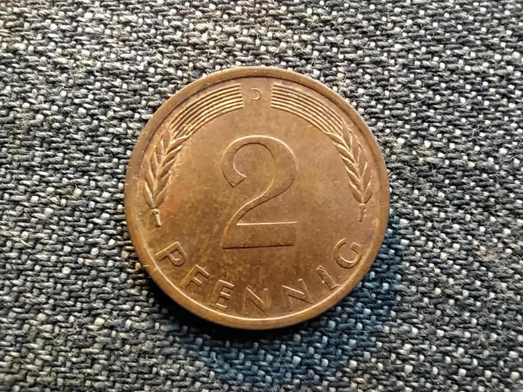 Németország NSZK (1949-1990) 2 Pfennig 1971 D