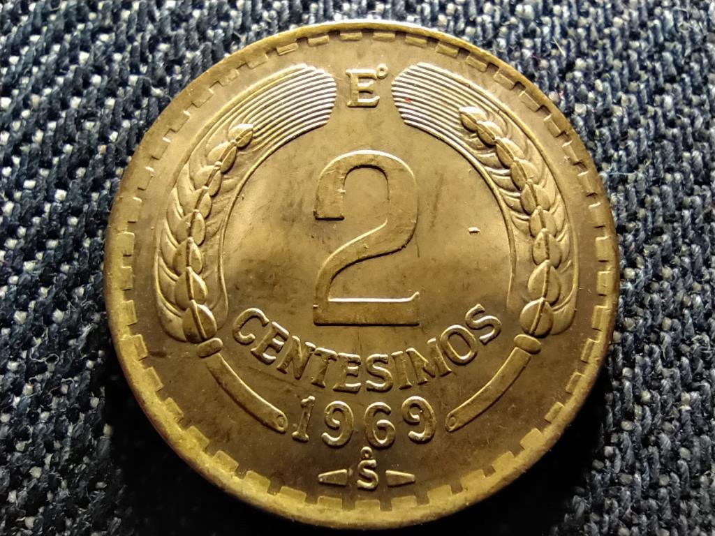 Chile 2 Centésimo 1969 So