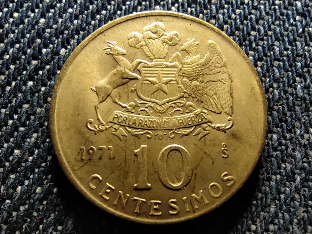 Chile 10 Centésimo 1971 So