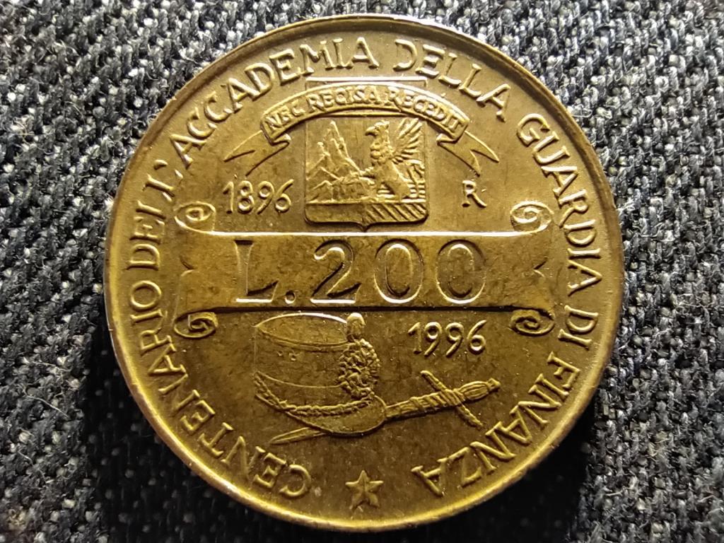 Olaszország 100 éves a Guardia di Finanza Akadémia 200 Líra 1996 R BU