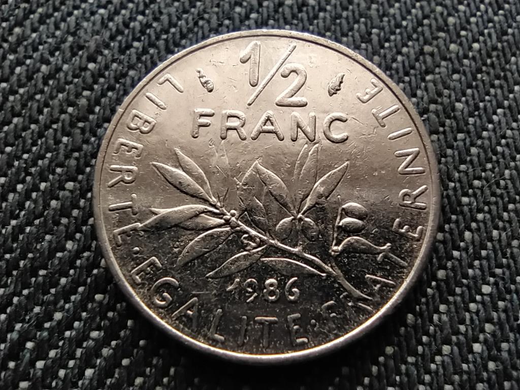 Franciaország 1/2 frank 1986
