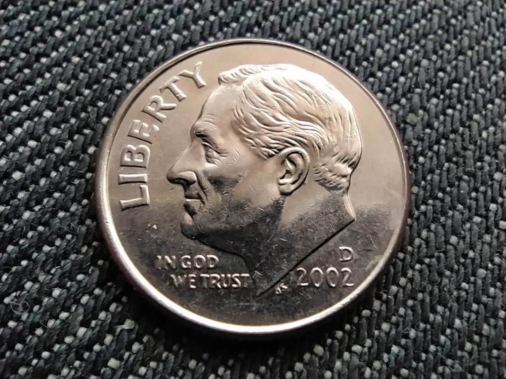 USA Roosevelt 1 dime 2002 D FÉLREVERT