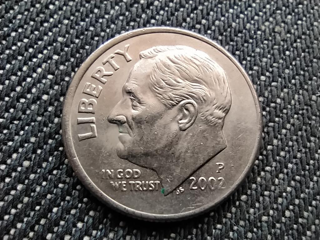 USA Roosevelt 1 dime 2002 P FÉLREVERT