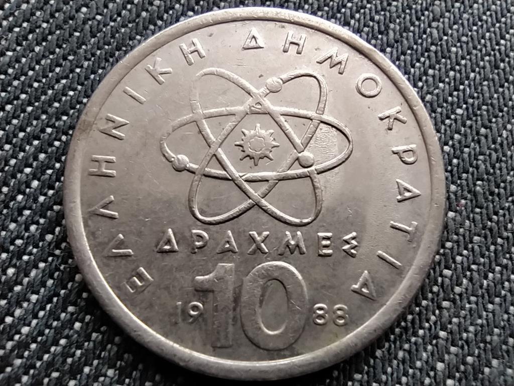 Görögország atom Democritus 10 drachma 1988