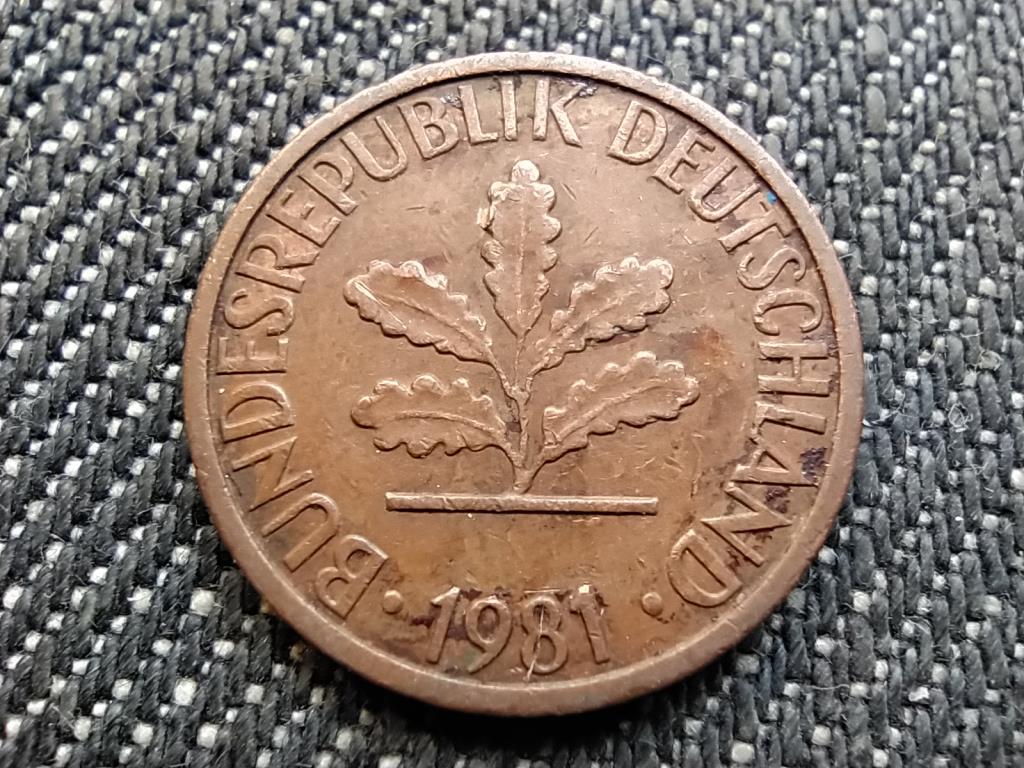 Németország NSZK (1949-1990) 1 Pfennig 1981 G