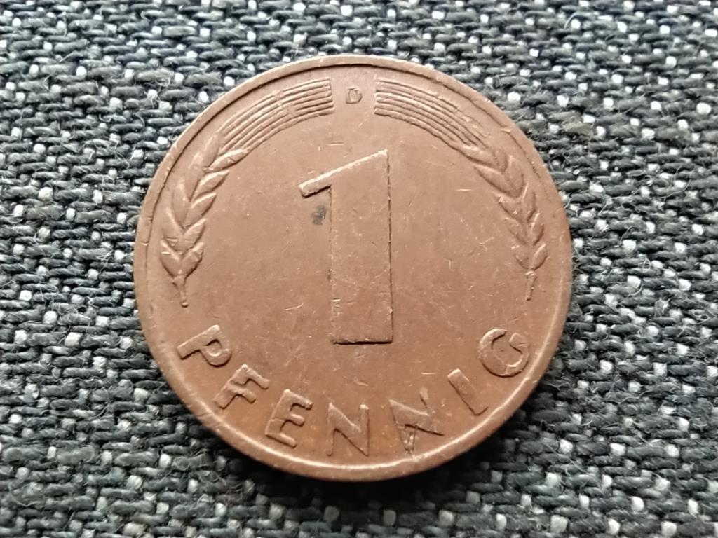 Németország NSZK (1949-1990) 1 Pfennig 1966 D