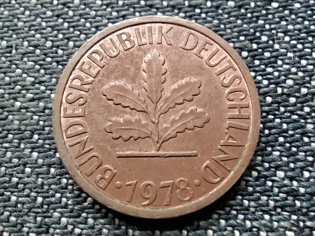 Németország NSZK (1949-1990) 1 Pfennig 1978 G