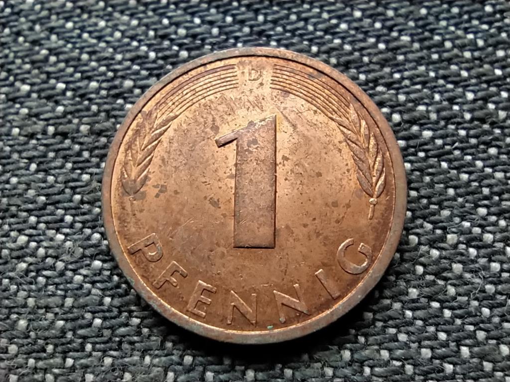 Németország NSZK (1949-1990) 1 Pfennig 1990 D