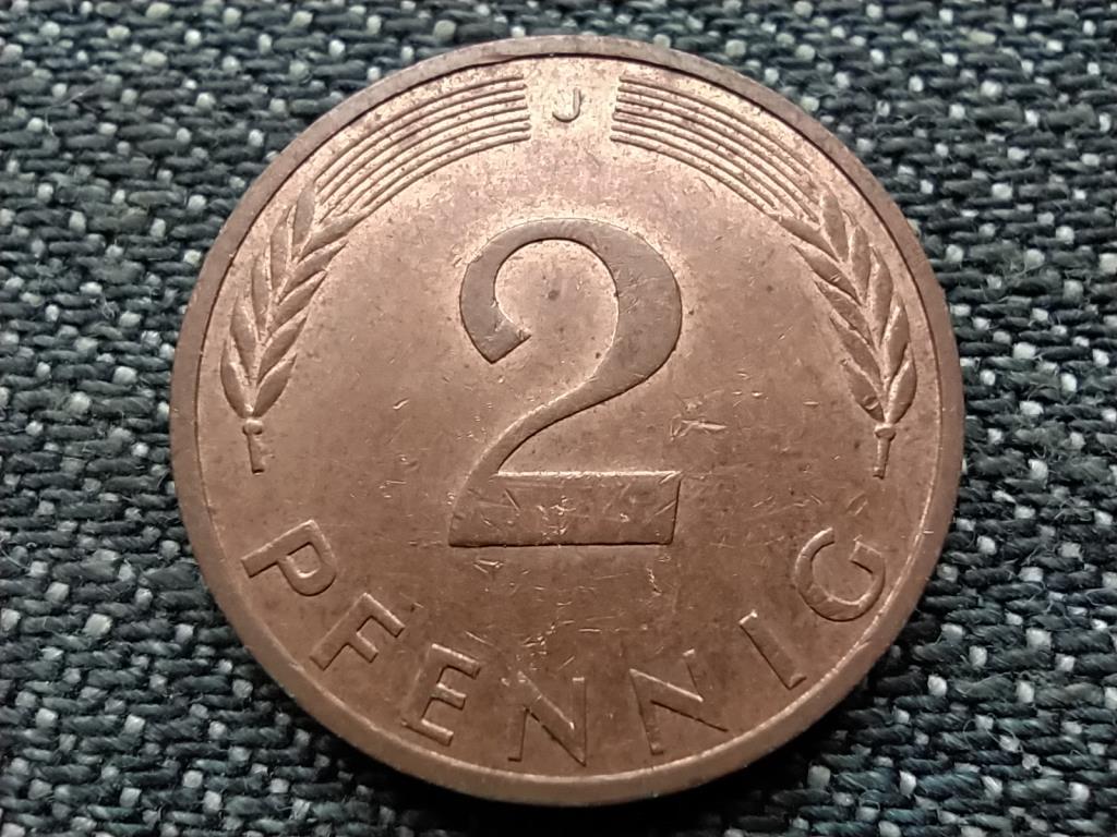 Németország NSZK (1949-1990) 2 Pfennig 1976 J