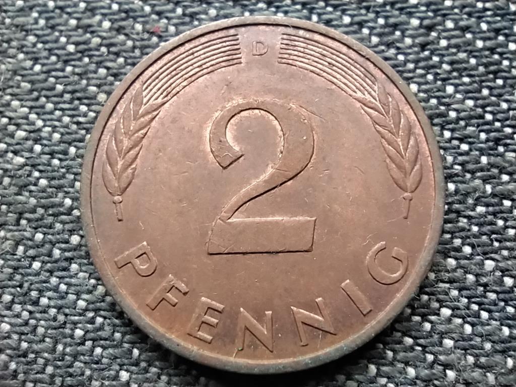 Németország NSZK (1949-1990) 2 Pfennig 1982 D