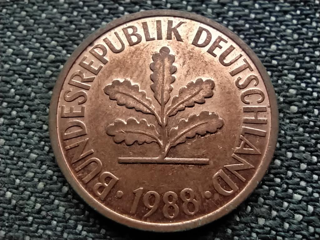 Németország NSZK (1949-1990) 2 Pfennig 1988 D
