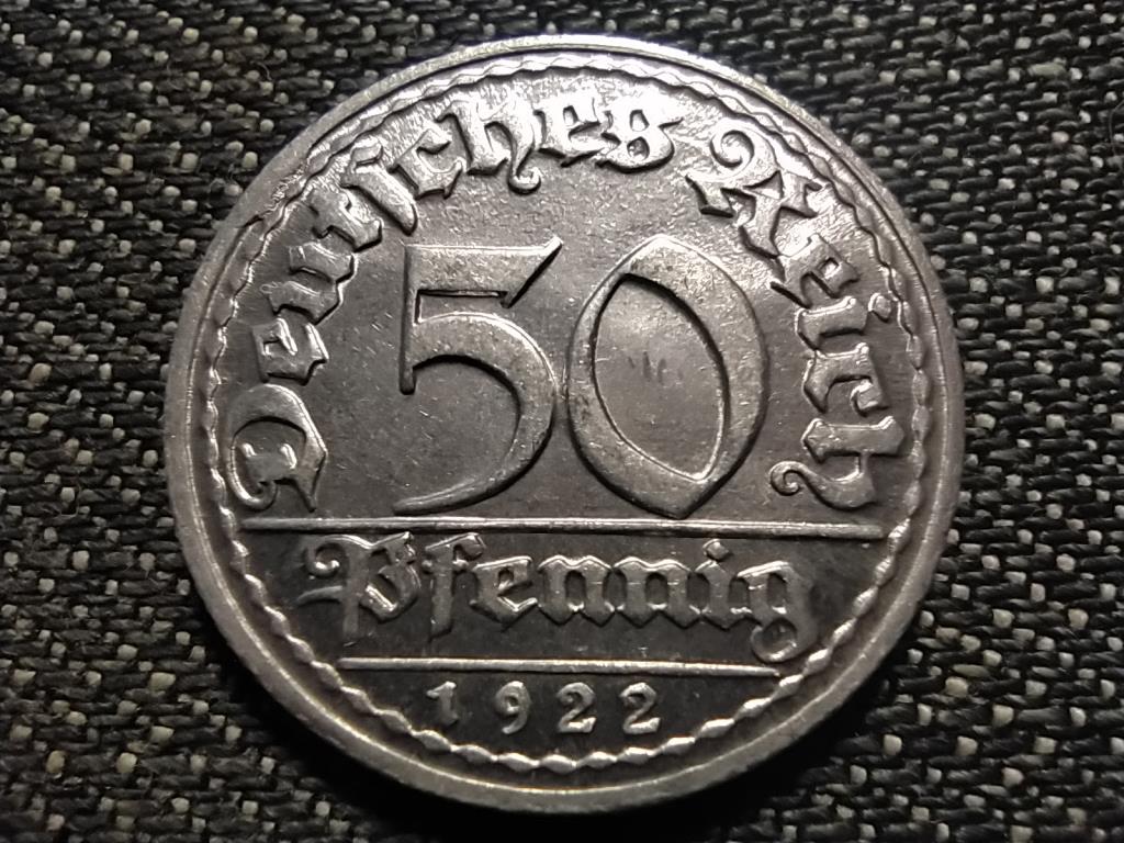 Németország Weimari Köztársaság (1919-1933) 50 Pfennig 1922 D
