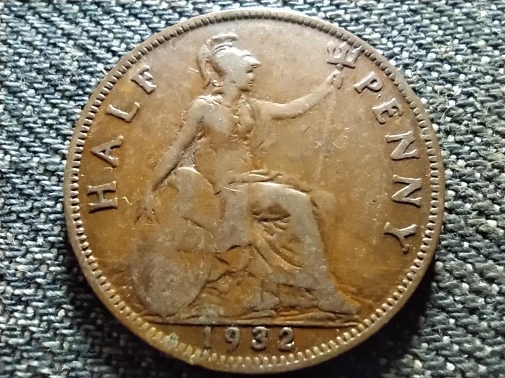 Anglia V. György 1/2 Penny 1932