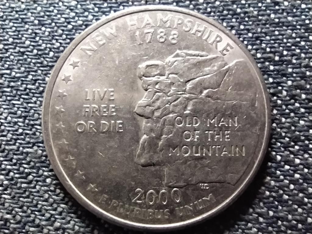 USA 50 State Quarters New Hampshire 1/4 Dollár 2000 D