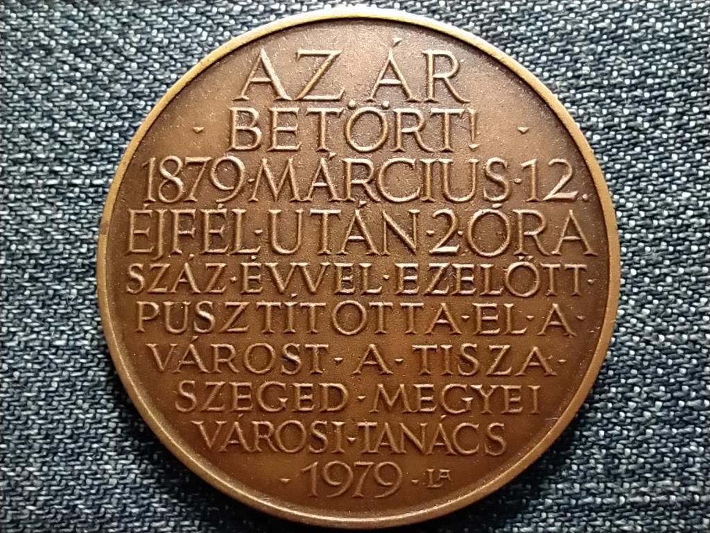 Szegedi árvíz 1979 bronz emlékérem