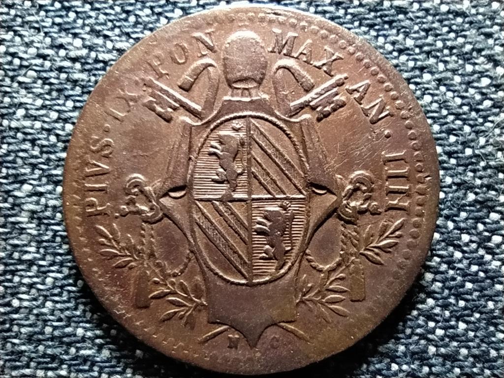 Pápai állam IX. Pius 1/2 baiocco 1849 R 