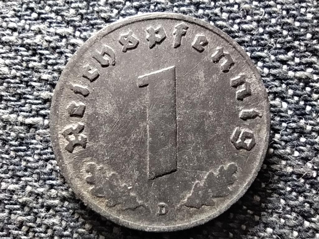 Németország Horogkeresztes 1 birodalmi pfennig 1942 D