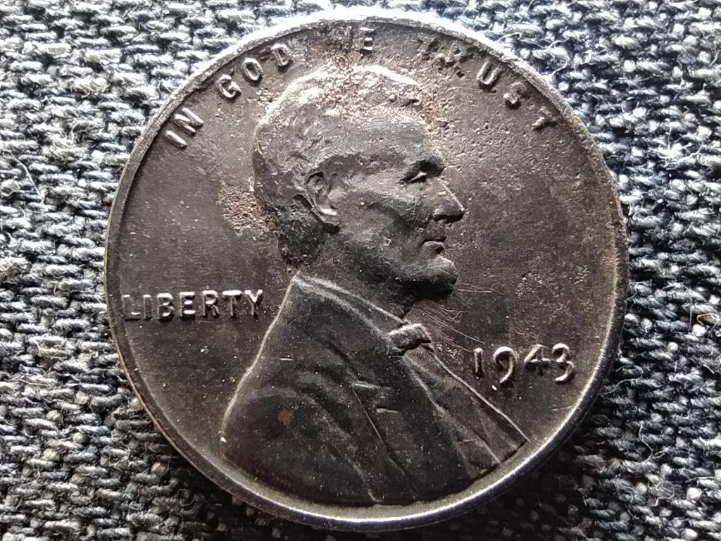 USA Lincoln acél cent 1 Cent 1943
