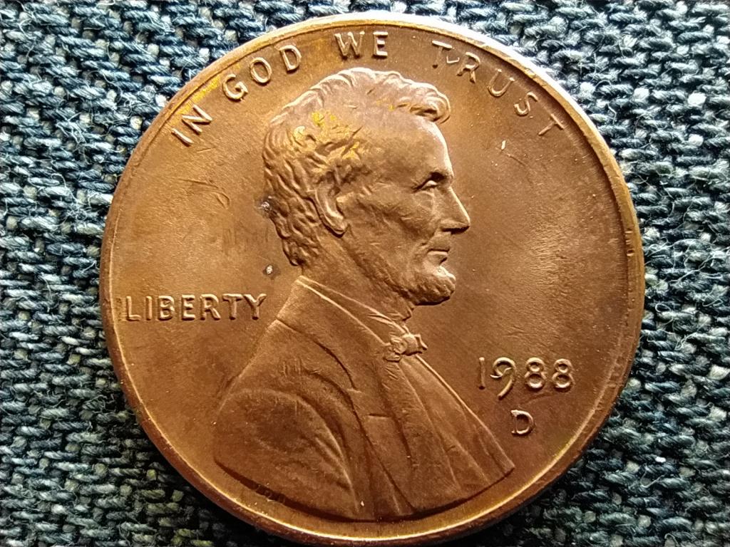 USA Lincoln Emlékmű 1 Cent 1988 D