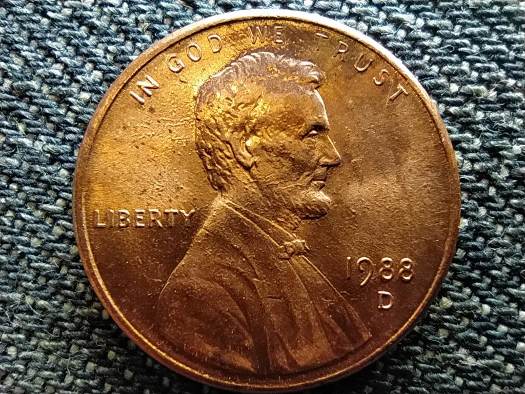 USA Lincoln Emlékmű 1 Cent 1988 D