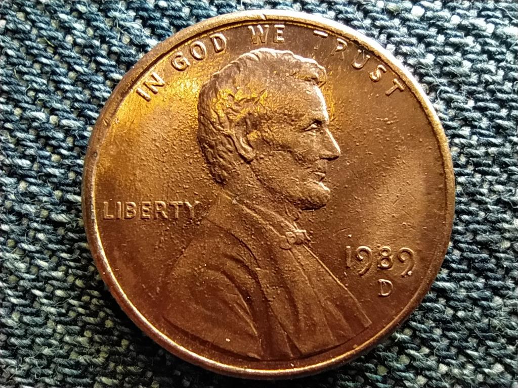 USA Lincoln Emlékmű 1 Cent 1989 D