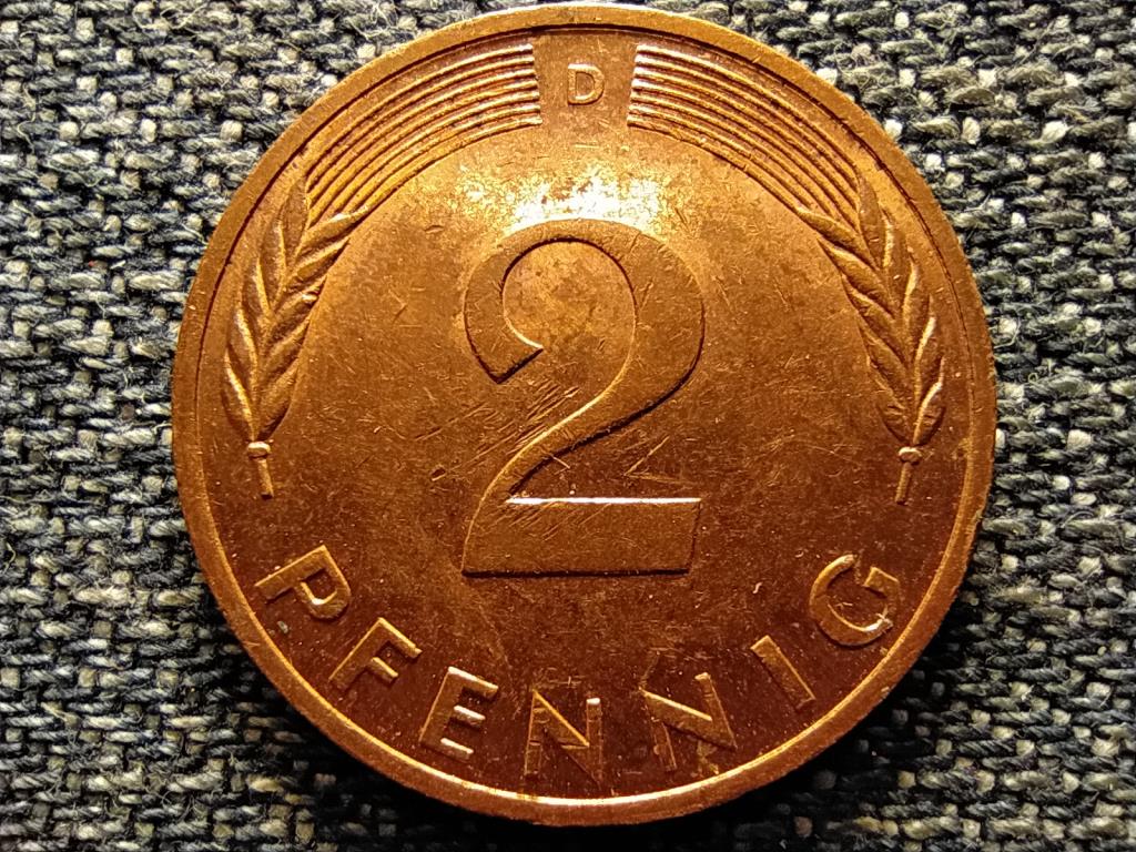 Németország NSZK (1949-1990) 2 Pfennig 1984 D