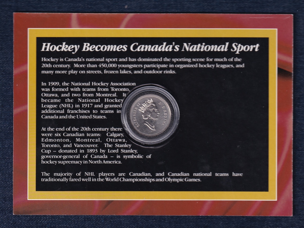 Kanada 20. századi történelme címer 50 cent 1996 + Air Canada bélyeg szett