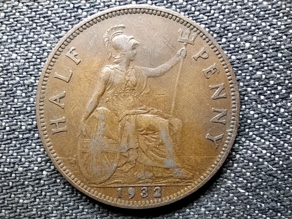 Anglia V. György 1/2 Penny 1932