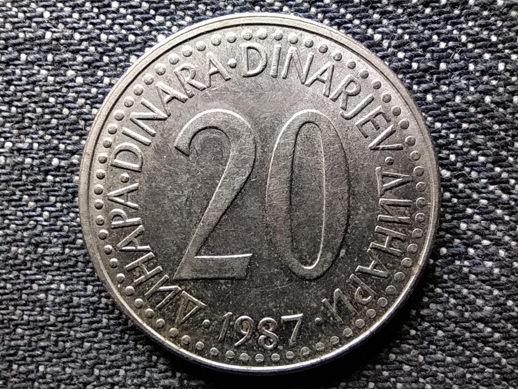 Jugoszlávia 20 Dínár 1987