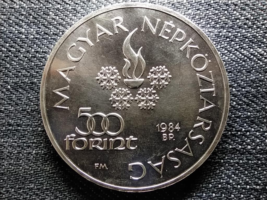 XIV. Téli Olimpia Sarajevo .640 ezüst 500 Forint 1984 BP BU