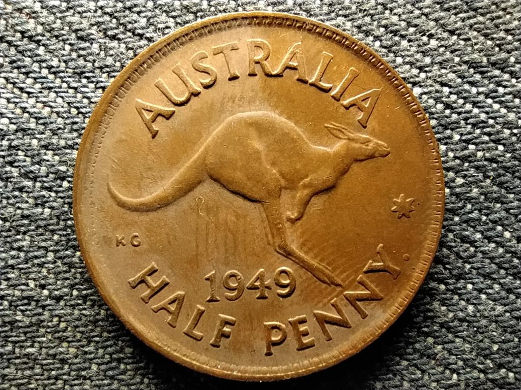 Ausztrália VI. György (1936-1952) 1/2 Penny 1949 •