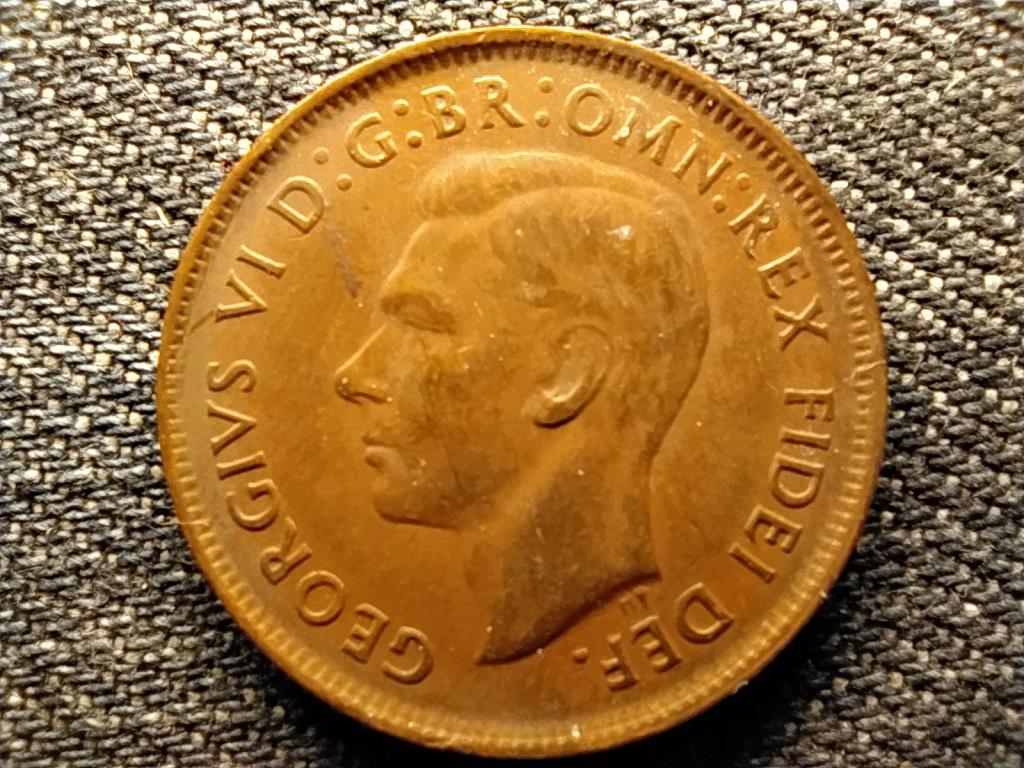 Ausztrália VI. György (1936-1952) 1/2 Penny 1951 •