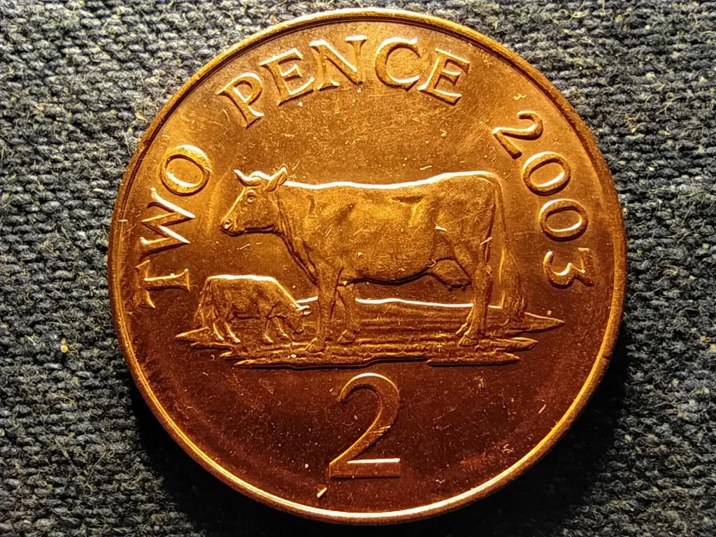 Guernsey II. Erzsébet tehén 2 penny 2003