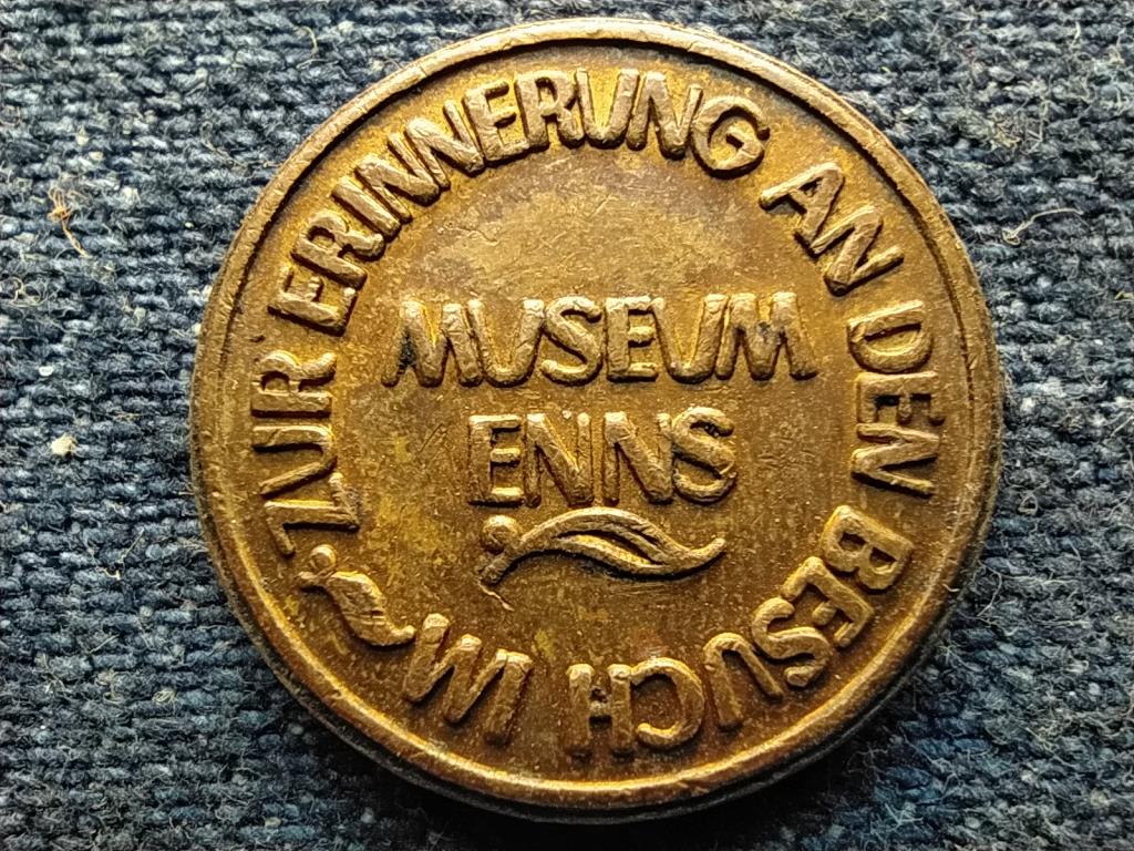 Ausztria Caracalla ENNS Múzeum sárgaréz zseton 5,16g 19mm