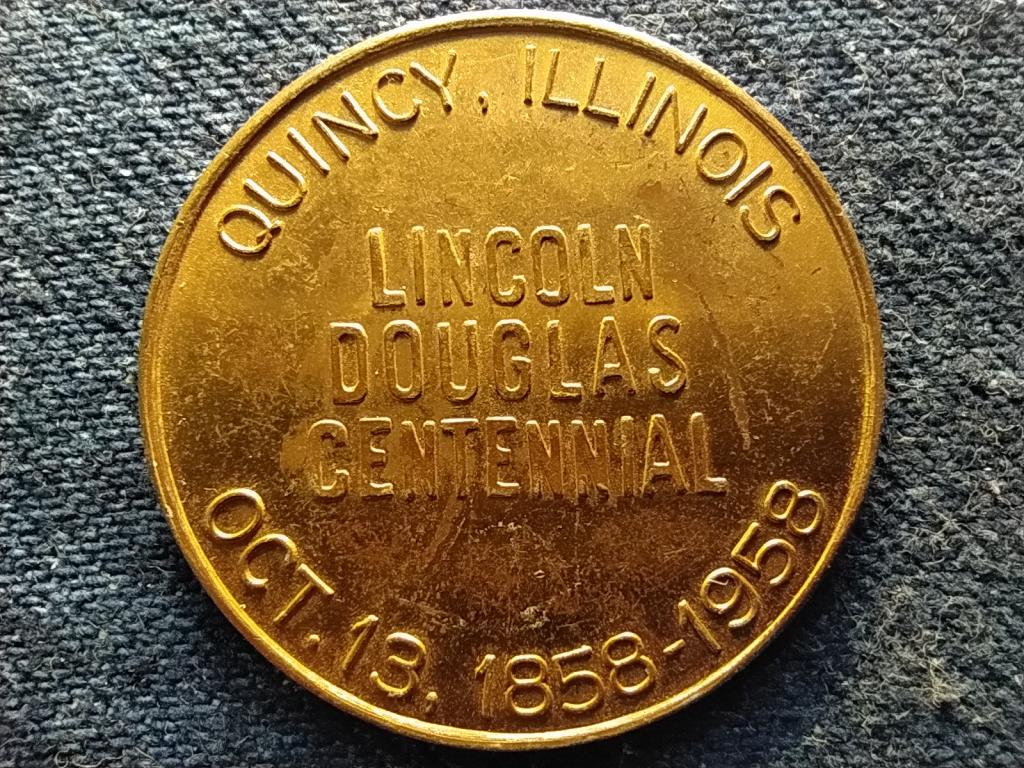 USA Lincoln Douglas 1858-1958 emlékérem