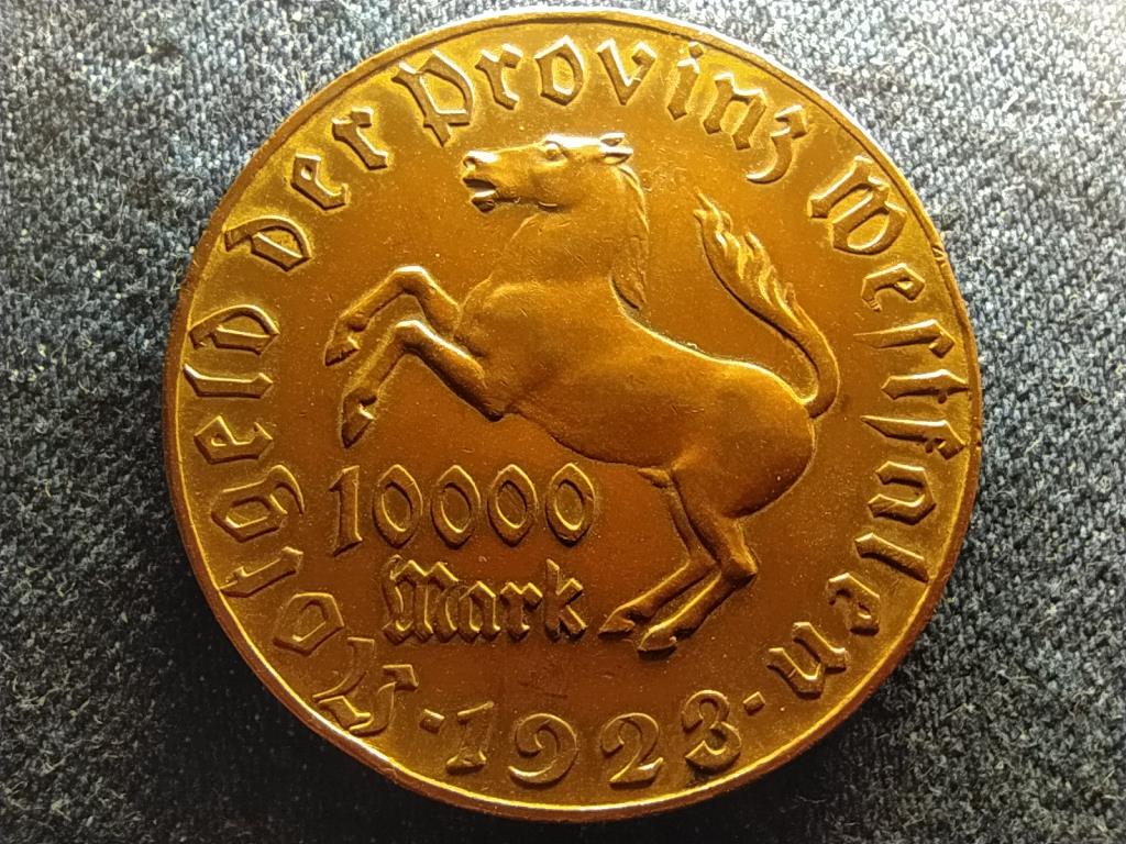 Németország Vesztfália Freiherr vom Stein 10000 Márka szükségpénz 1923