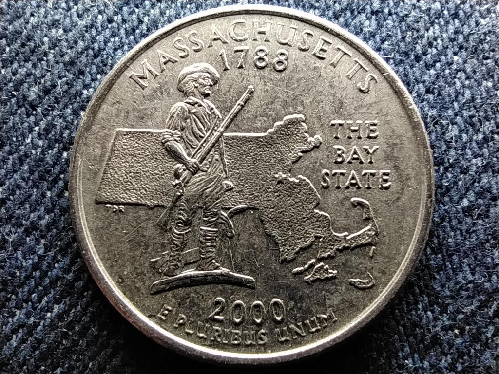 USA 50 State Quarters Massachusetts 1/4 Dollár 2000 P