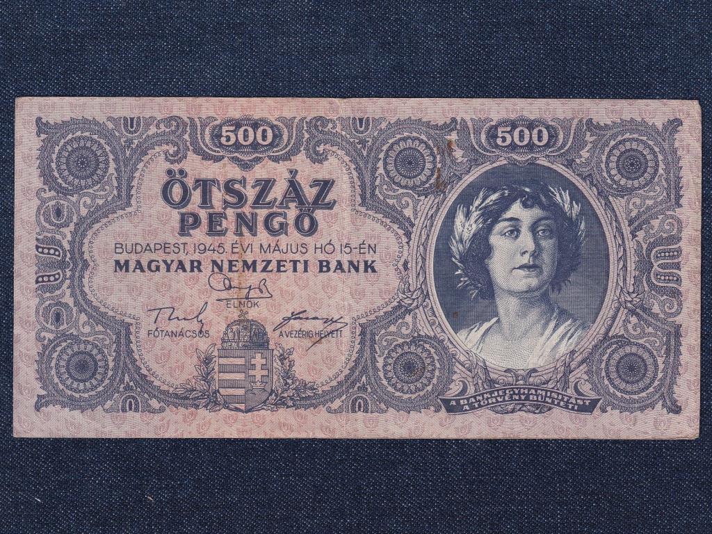 500 Pengő bankjegy 1945 orosz P helyett N betű