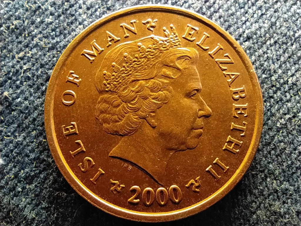 Man-sziget II. Erzsébet 2 penny 2000 PMM