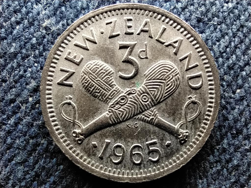 Új-Zéland II. Erzsébet 3 Penny 1965