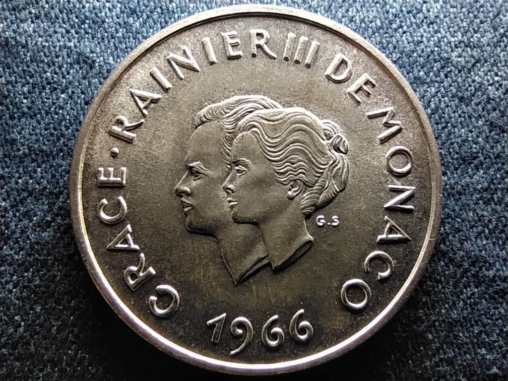 Monaco III. Rainier (1949-2005) .900 10 frank 1966
