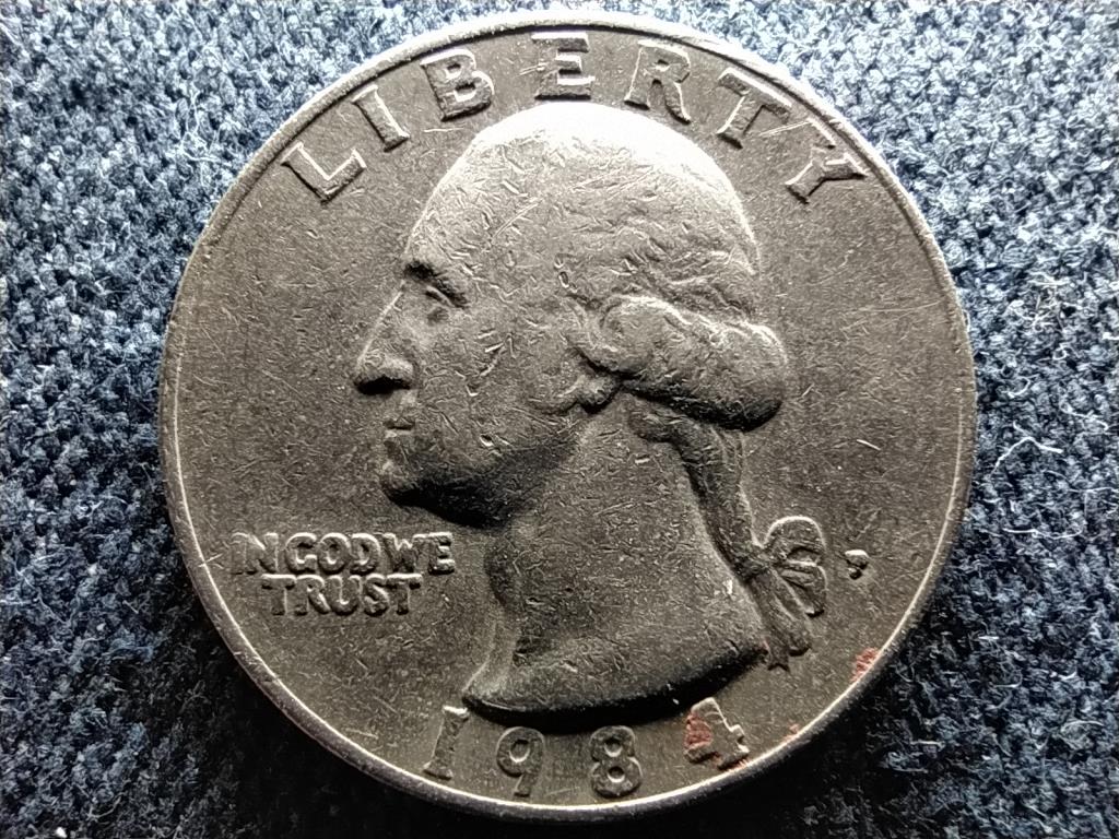 USA Washington quarter dollar 1/4 Dollár 1984 P