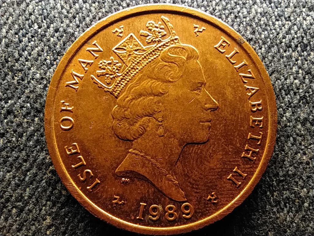Man-sziget II. Erzsébet 2 penny 1989 PM