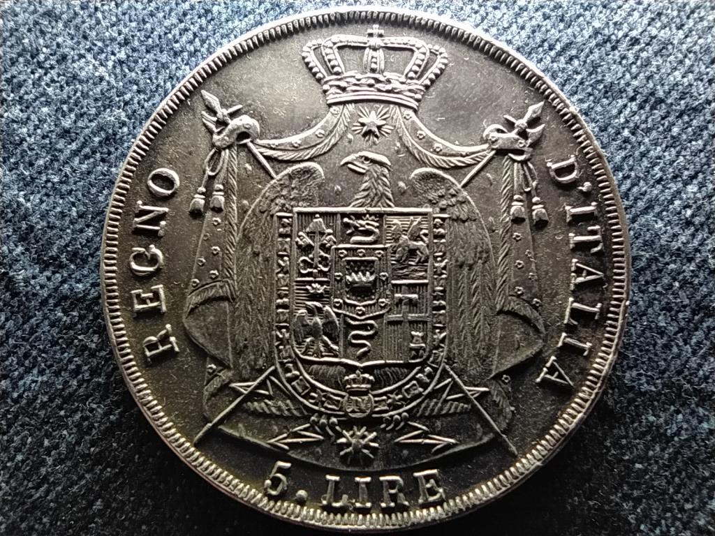 Olaszország I. Napóleon (1805-1814) .900 ezüst 5 Líra 1812 M 