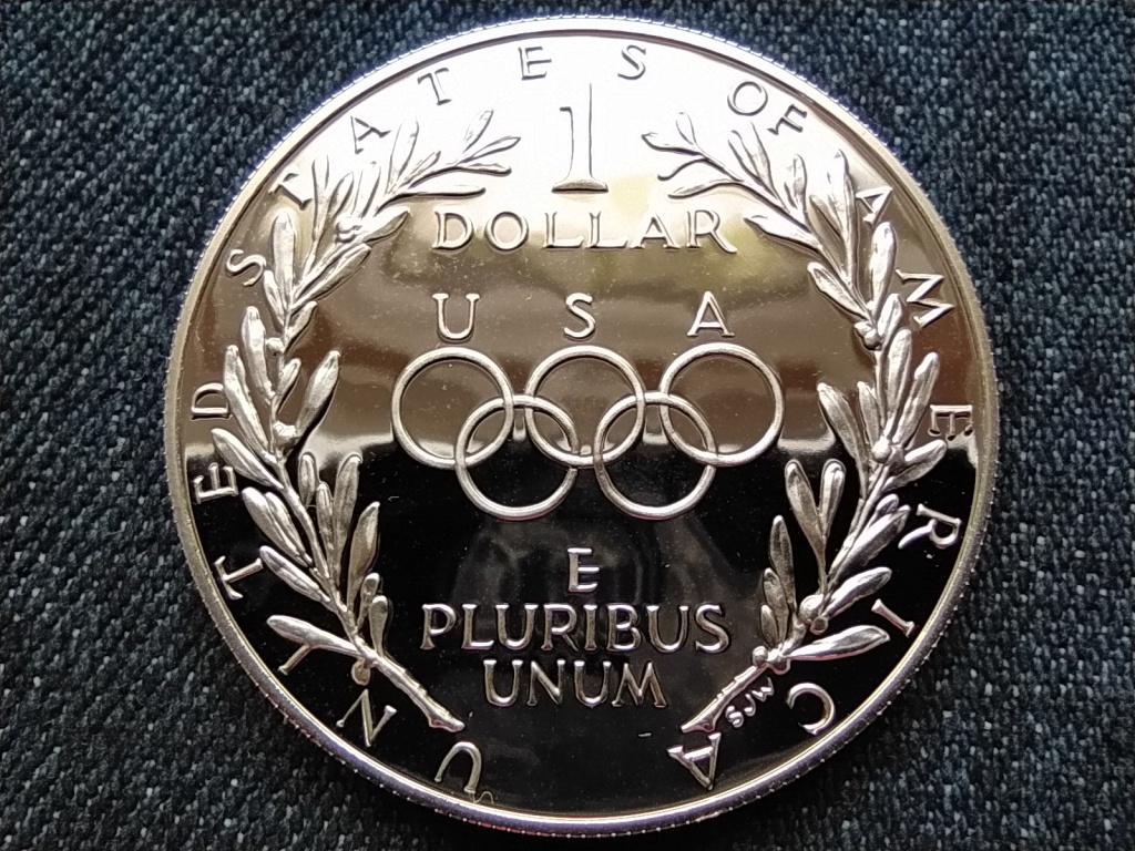 USA Szöuli Olimpia 1988 .900 ezüst 1 Dollár 1988 S PP