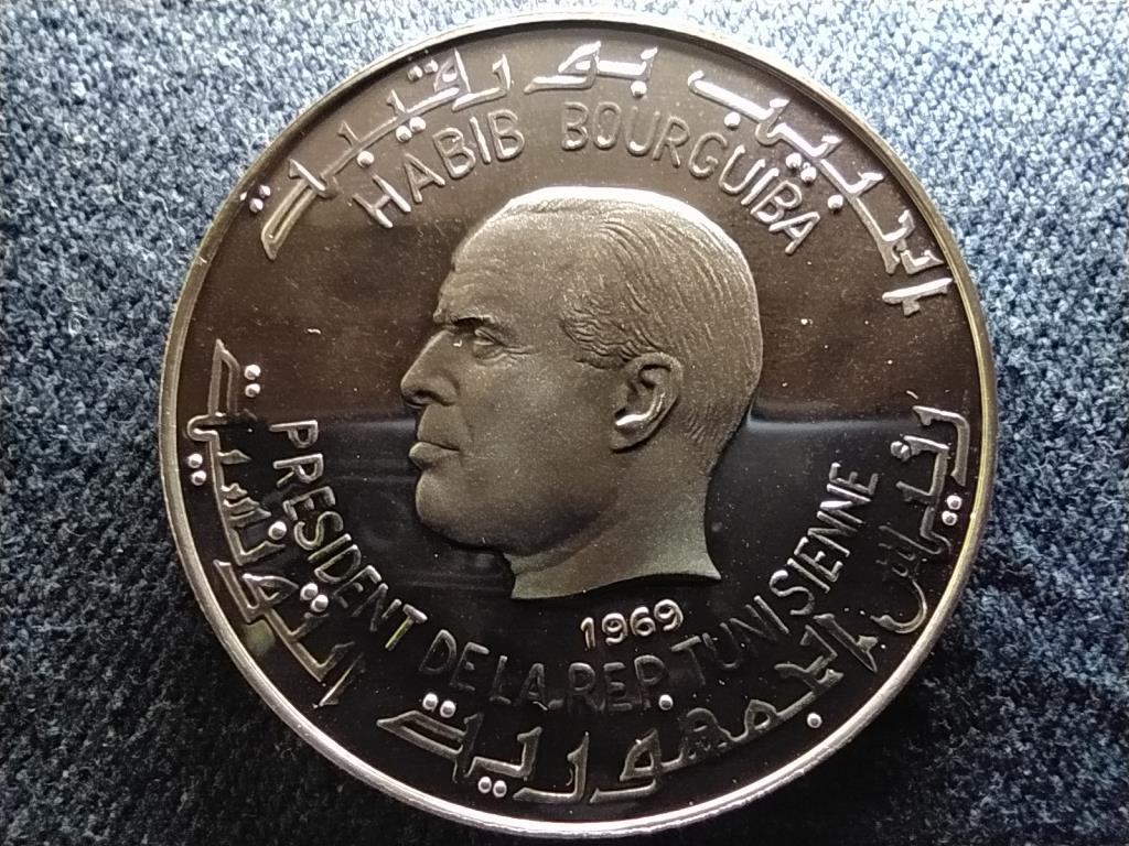 Tunézia Jugurtha .925 ezüst 1 Dínár 1969 FM PP