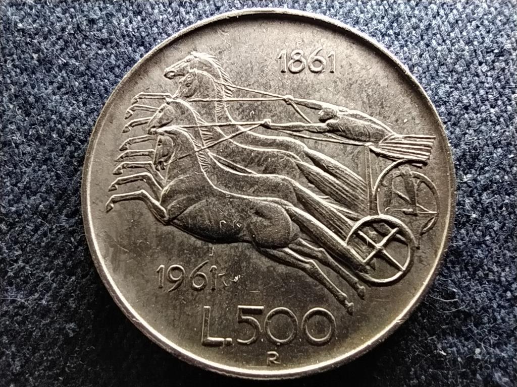 Olaszország 100 éves az Egyesítés .835 ezüst 500 Líra 1961 R