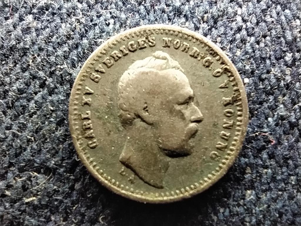 Svédország XV. Károly (1859-1872) .750 ezüst 10 Öre 1863 ST