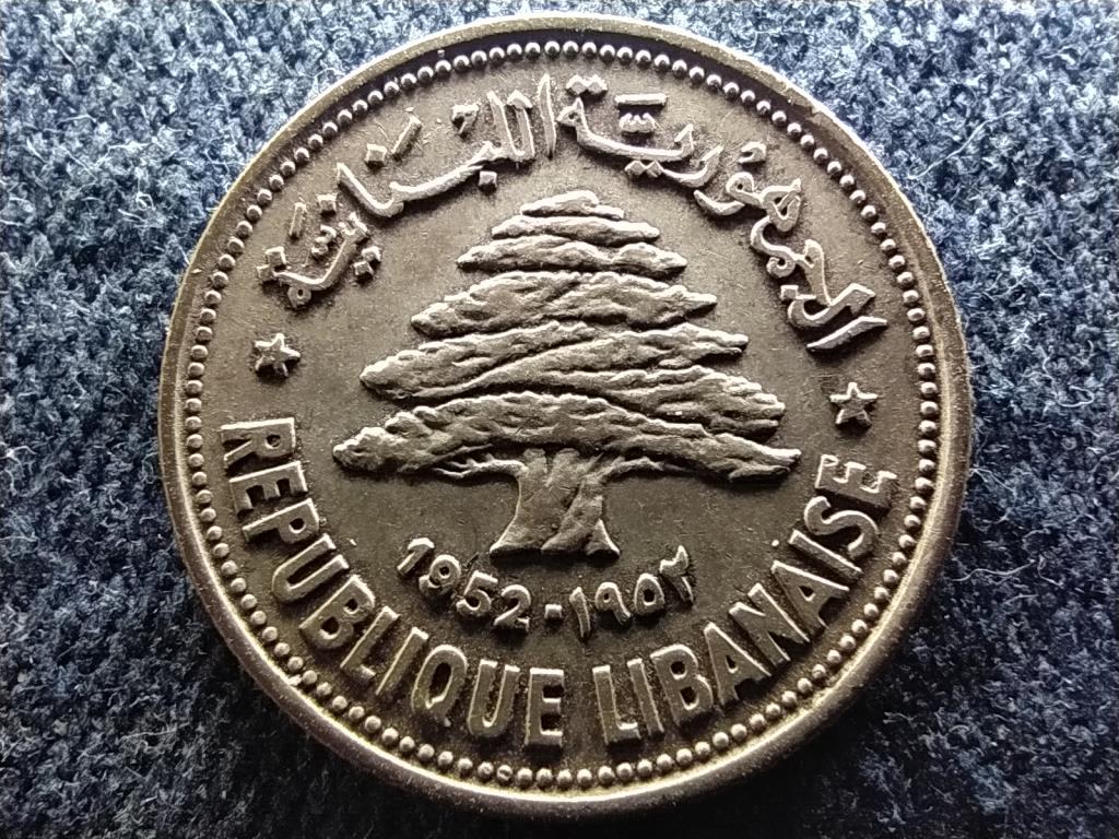 Libanon .600 ezüst 50 piaszter 1952
