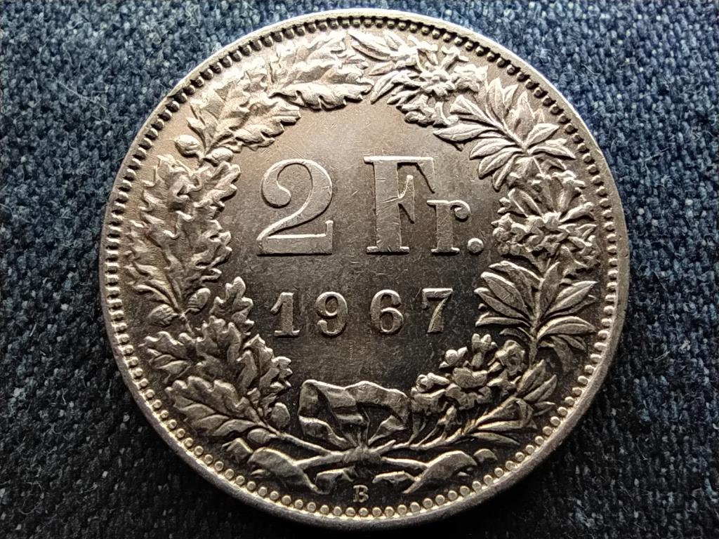 Svájc .835 ezüst 2 Frank 1967 B